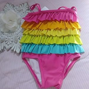 Small wonders rainbow colored bathing suit